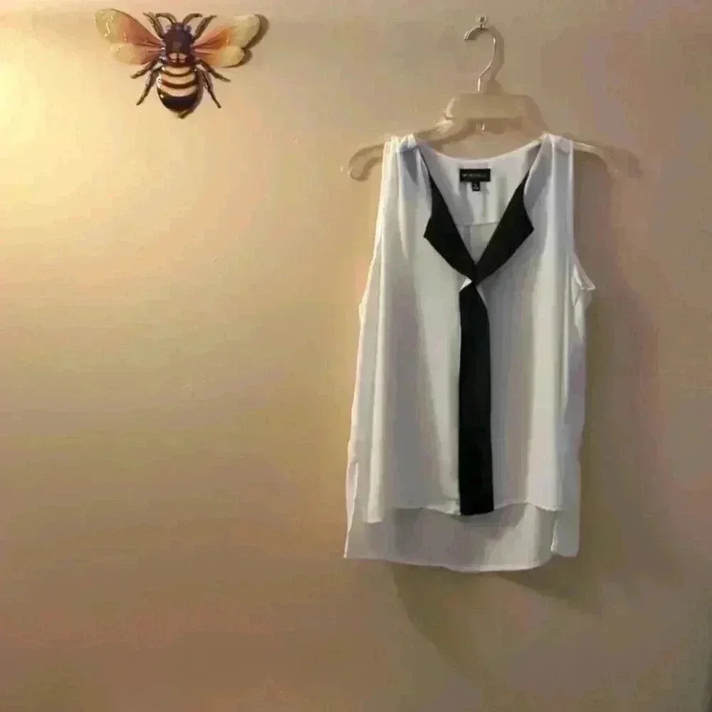 My Michelle, small, white and black blouse